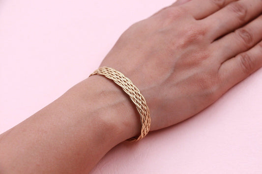 Silver Italian Bracelet Gold Polish