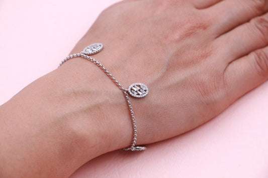 Christmas Sparkle Charms Silver Bracelet